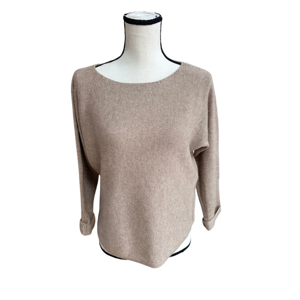 Vince Women's Small Taupe Wool Cashmere Boatneck Sweater